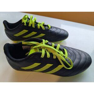 Adidas Youth Boy's US Size 4 Lace Up Soccer Cleats Black Lime FR 36 Stripe EUC